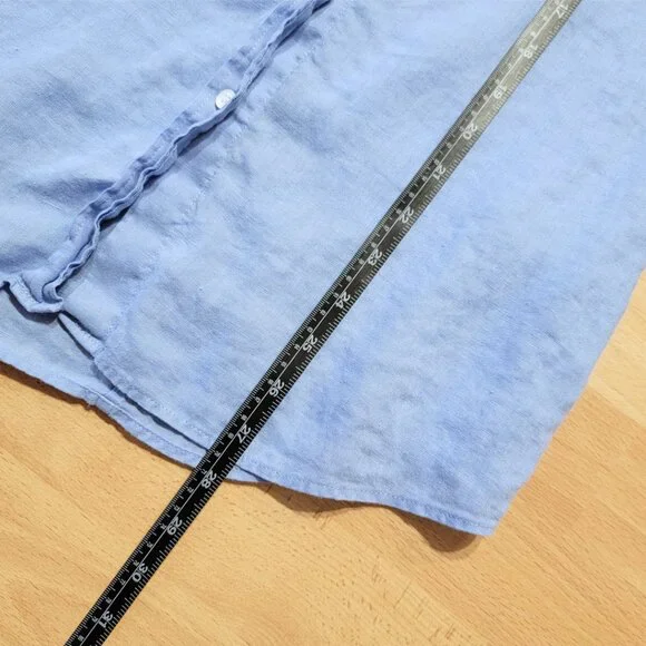 J. Crew Classic Button Up Linen Shirt | Size: 0 - Picture 3 of 15